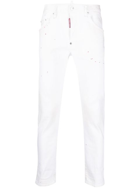 DSQUARED2 Skater paint-splatter skinny jeans Men