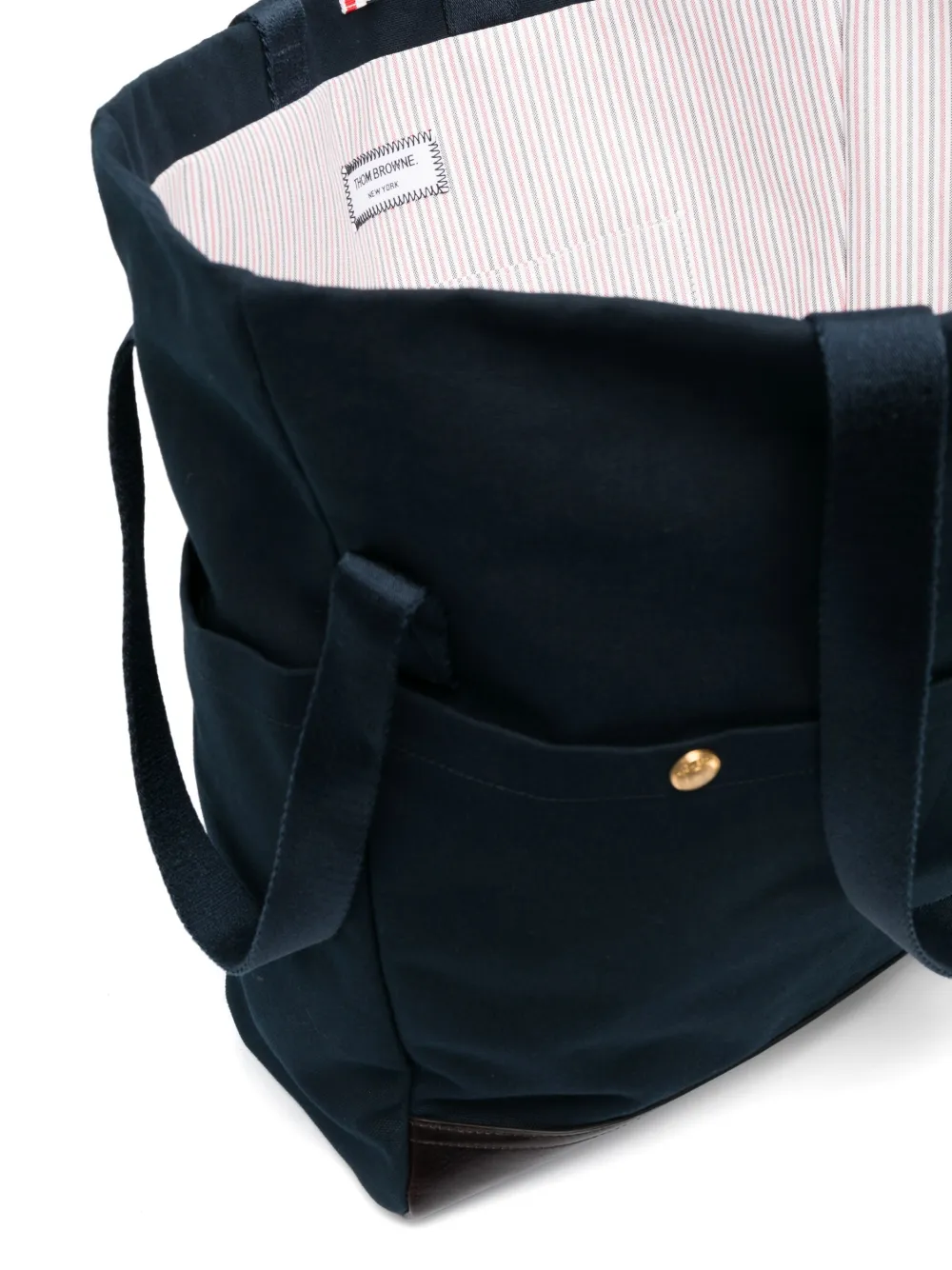 Thom Browne Shopper met logopatch Blauw