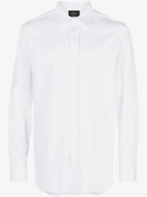 Brioni camisa con cuello italiano