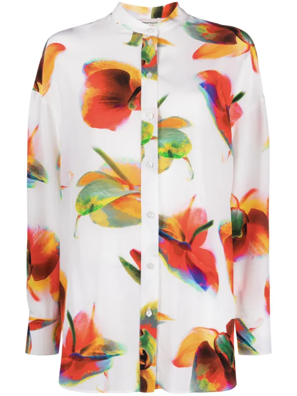 alexander mcqueen floral shirt