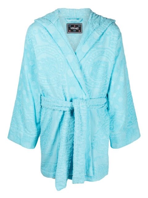 Versace - Barocco-pattern terry-cloth robe