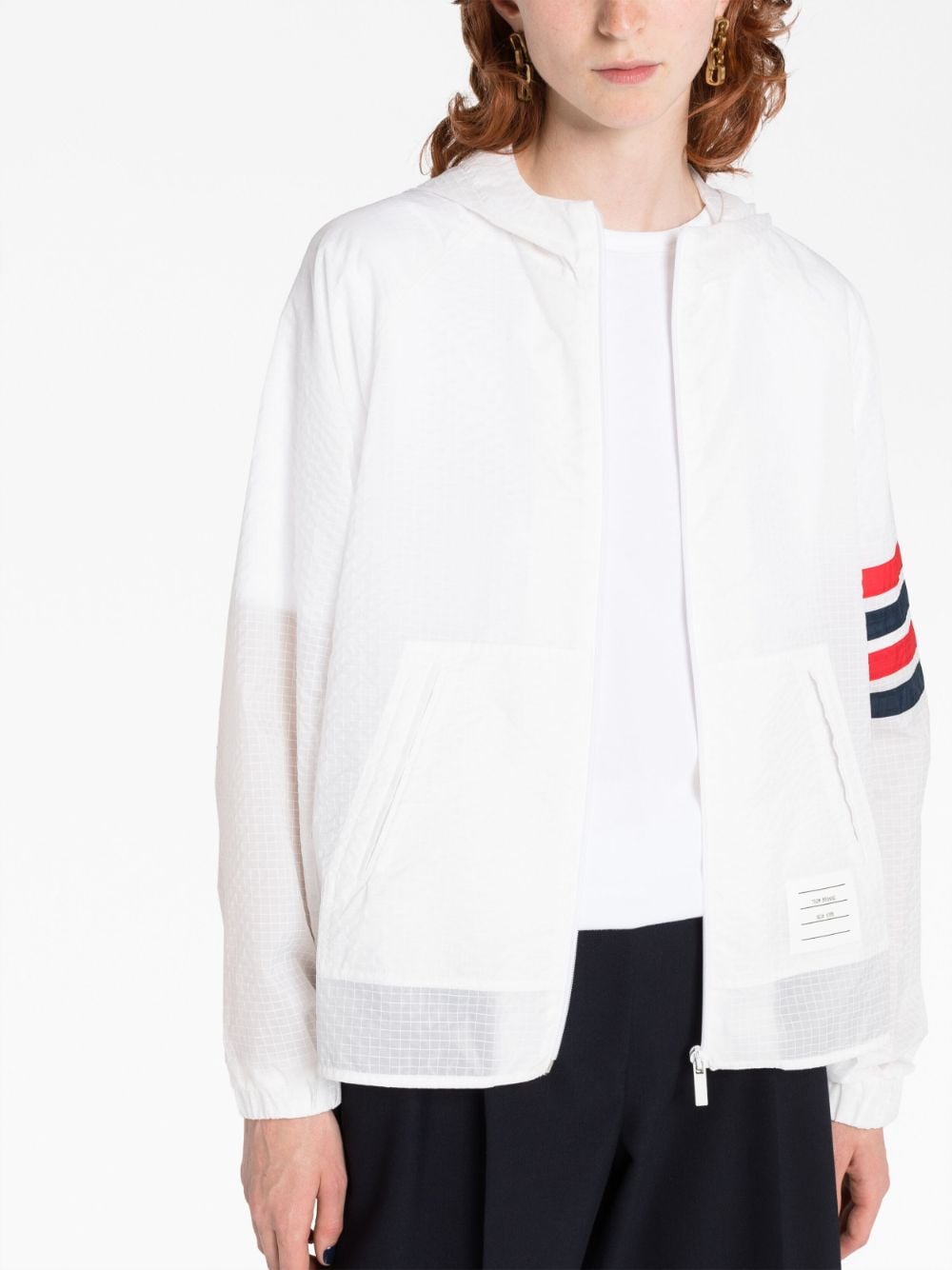 Shop Thom Browne 4-bar Stripe Jacket In White