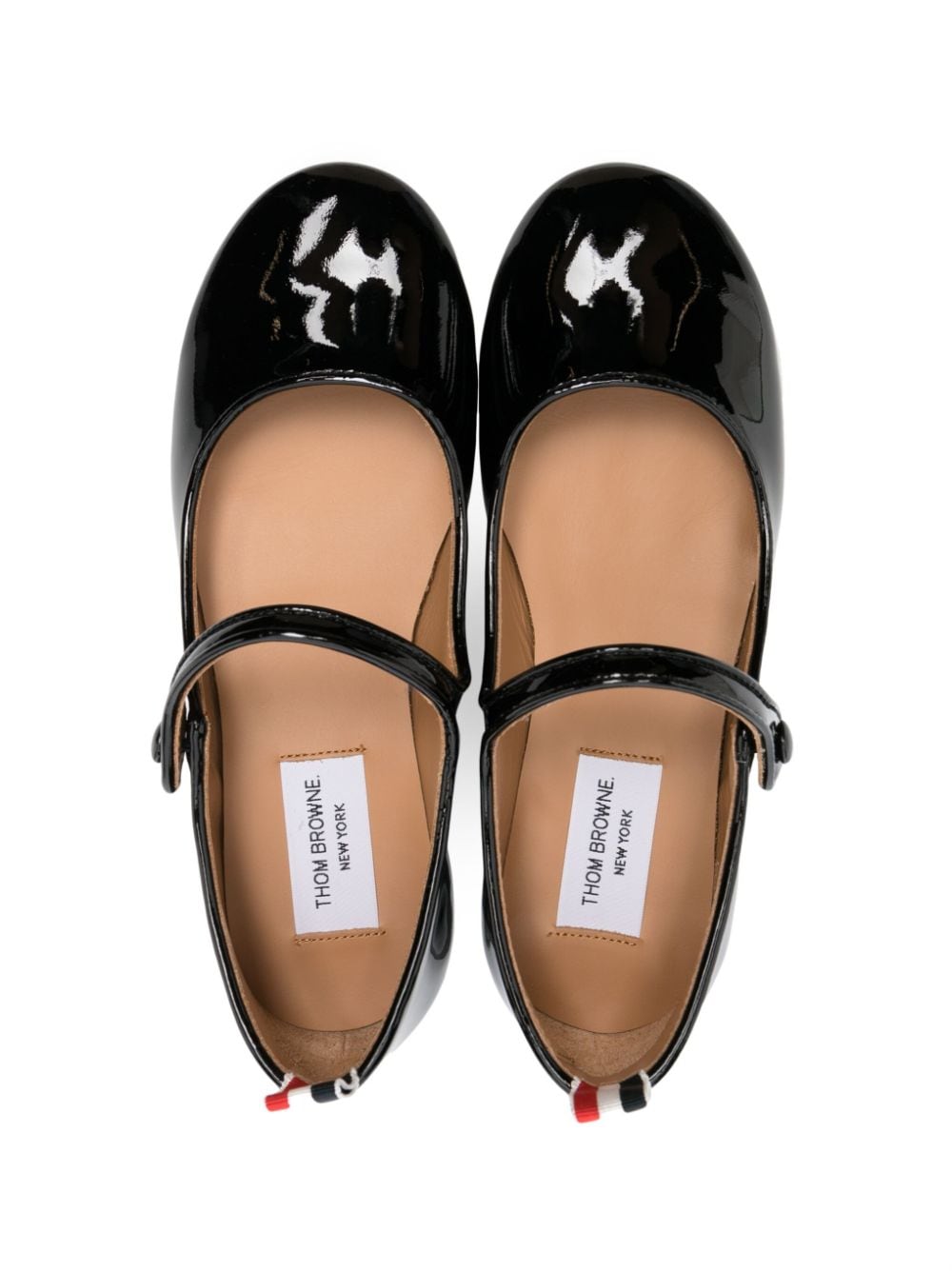 Shop Thom Browne High-shine Finish Ballerina Shoes In Black