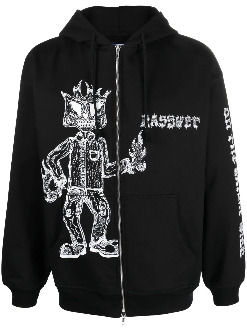 PACCBET RASSVET SLOGAN-PRINT HOODIE
