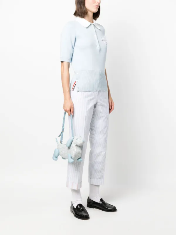 【関税込み】Thom Browne ホワイト Hector バッグ Thom Browne Hector check-pattern Handbag | White | FARFETCH