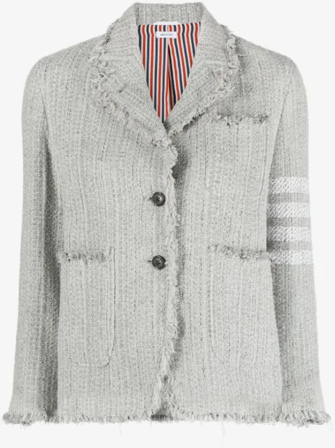 Thom Browne 4 Bar-stripe tweed jacket