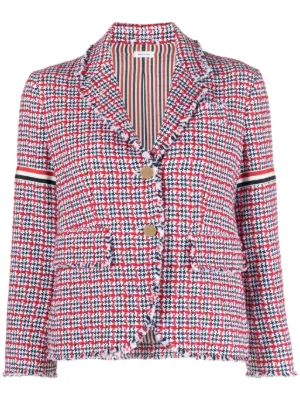 Burberry ヴィンテージチェック ノーカラージャケット | ニュートラル
