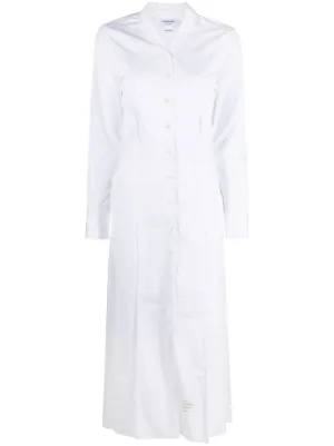 ワンピース THOM BROWNE OVERSIZED MINI CHEMISER DRESS IN HEAVYWEIGHT POP Poplin Mini Shirtdress | Thom Browne
