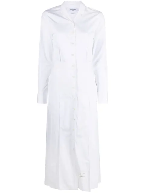 Thom Browne pleated poplin shirtdress