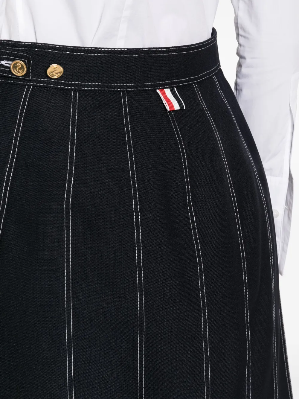 Thom Browne Gestreepte mini-rok Blauw