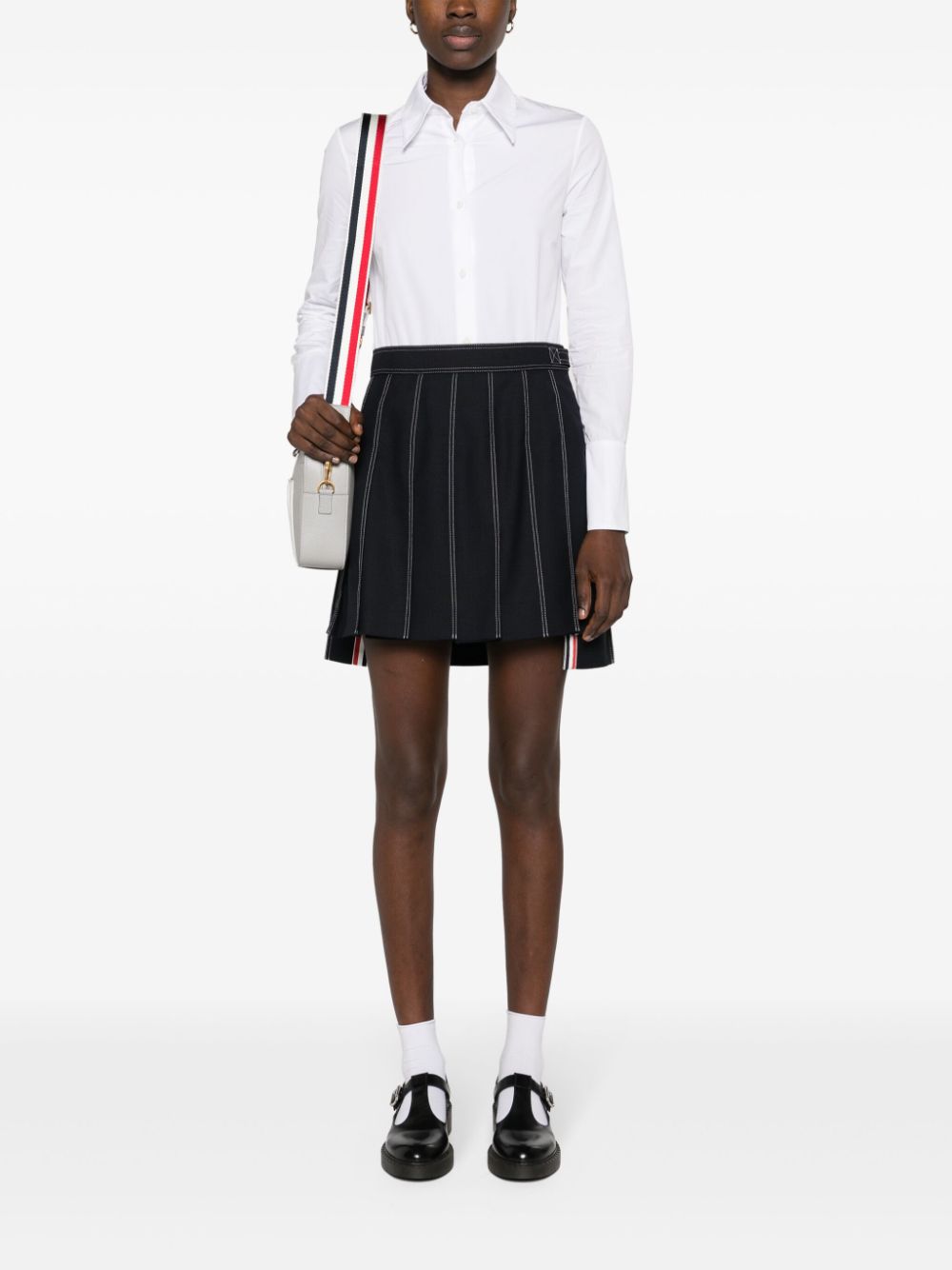 Thom Browne Gestreepte mini-rok - Blauw