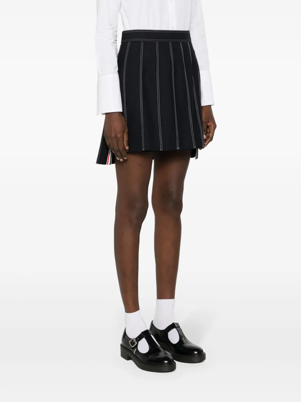 Thom Browne Gestreepte mini-rok Blauw