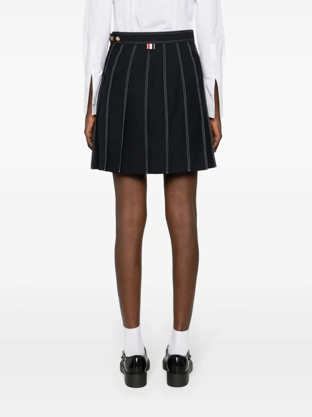 Thom Browne Gestreepte mini-rok Blauw