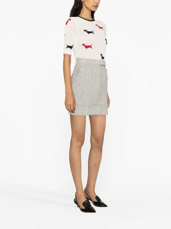 Thom Browne ツイード ミニスカート | グレー | FARFETCH JP