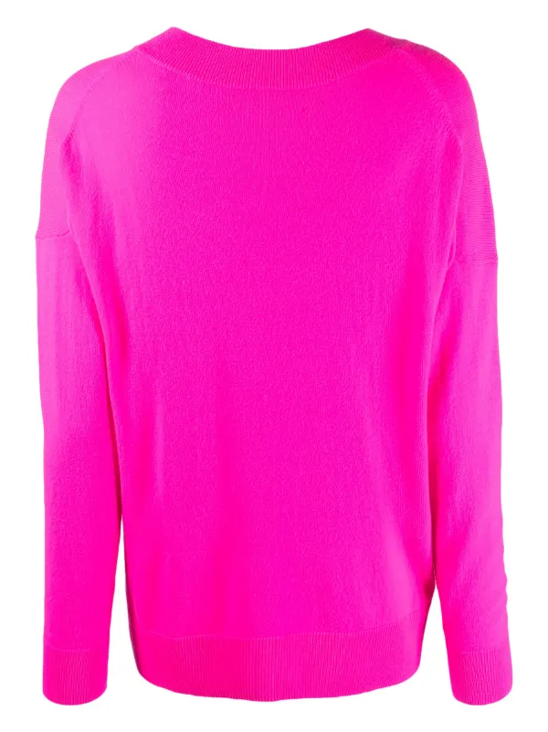 Chinti Parker fine-knit crew-neck Jumper Pink FARFETCH PH