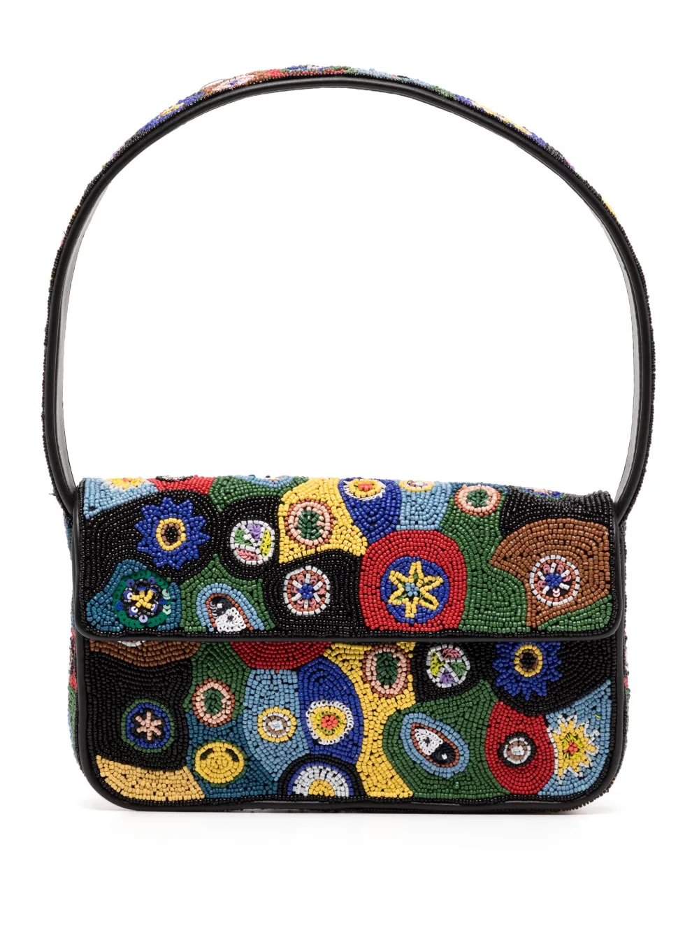 STAUD bead-embellished shoulder bag | Black | Image 1