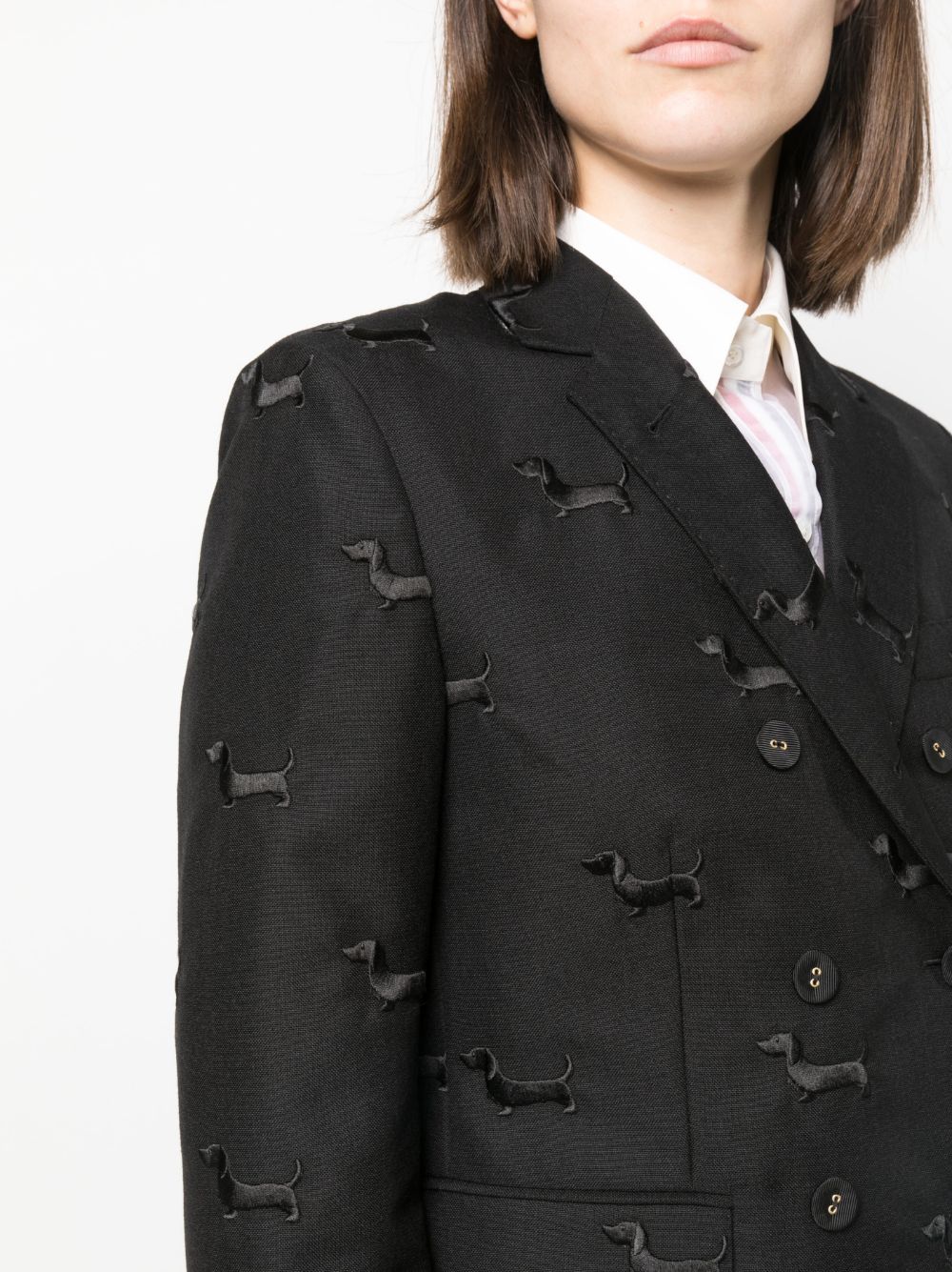 Shop Thom Browne Single-breasted Tailored Blazer In Black