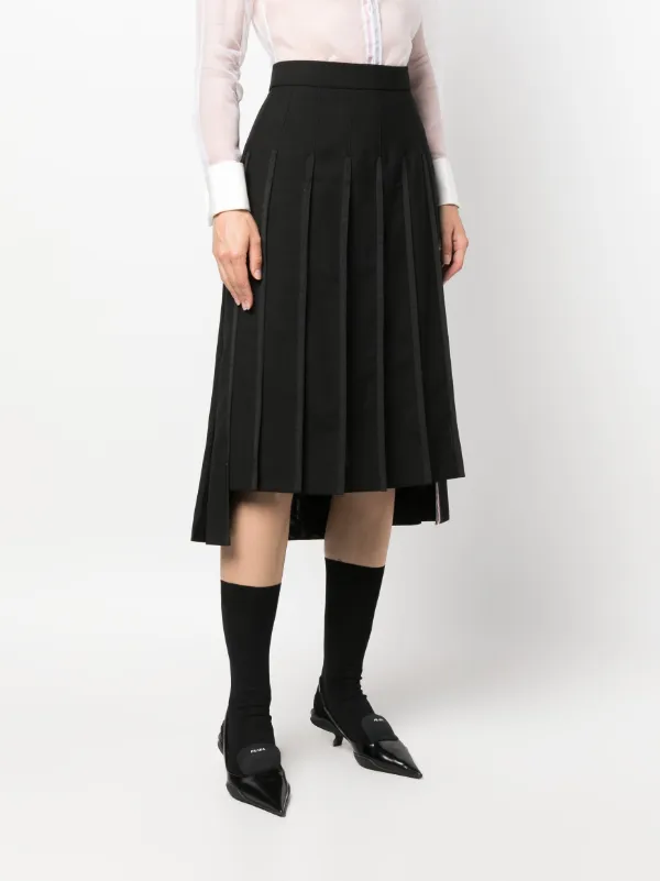 Thom Browne high waisted Pleated Skirt Black FARFETCH CA