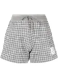 Thom Browne checked tweed track shorts - Grey