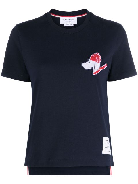 Thom Browne Hector-patch short-sleeve T-shirt