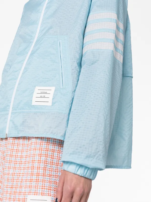 Thom Browne 4-bar Stripe Light Jacket | Blue | FARFETCH JO
