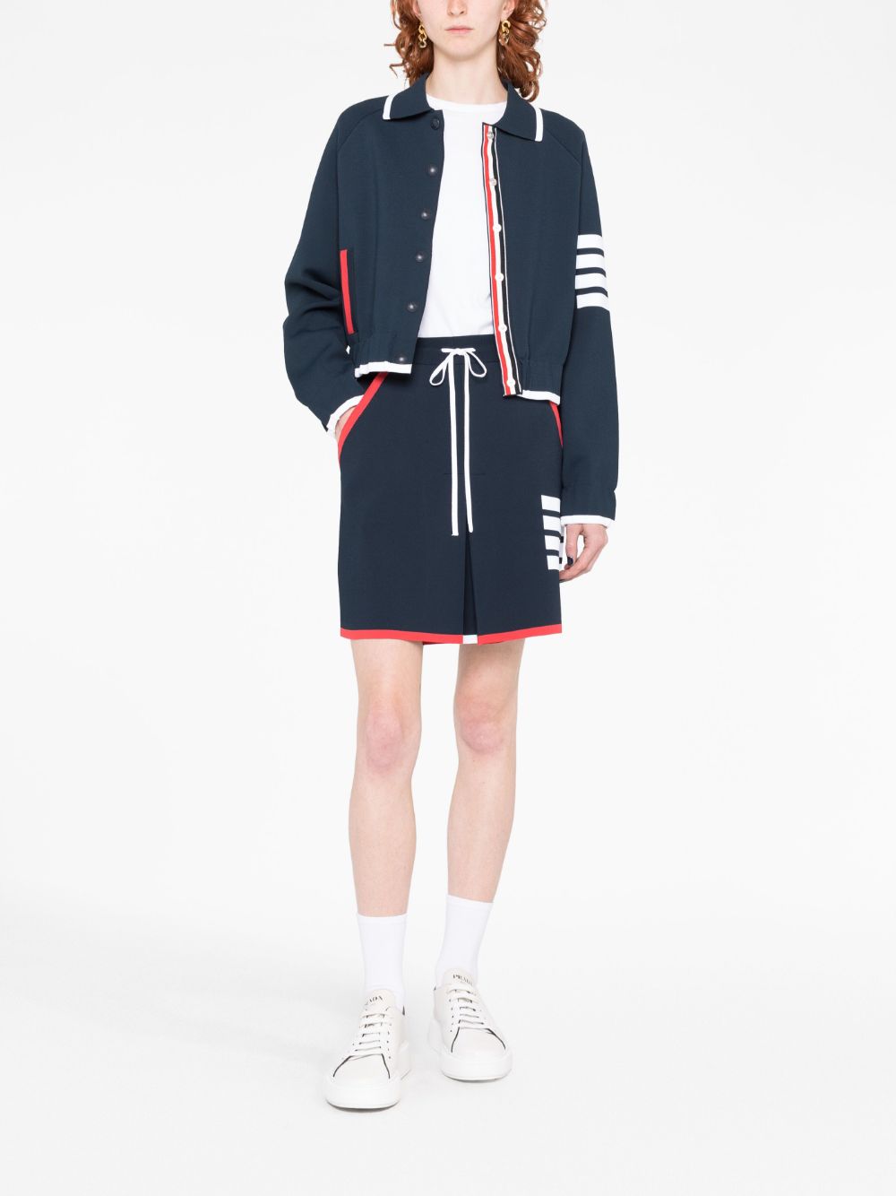 Thom Browne Mini-plooirok Blauw