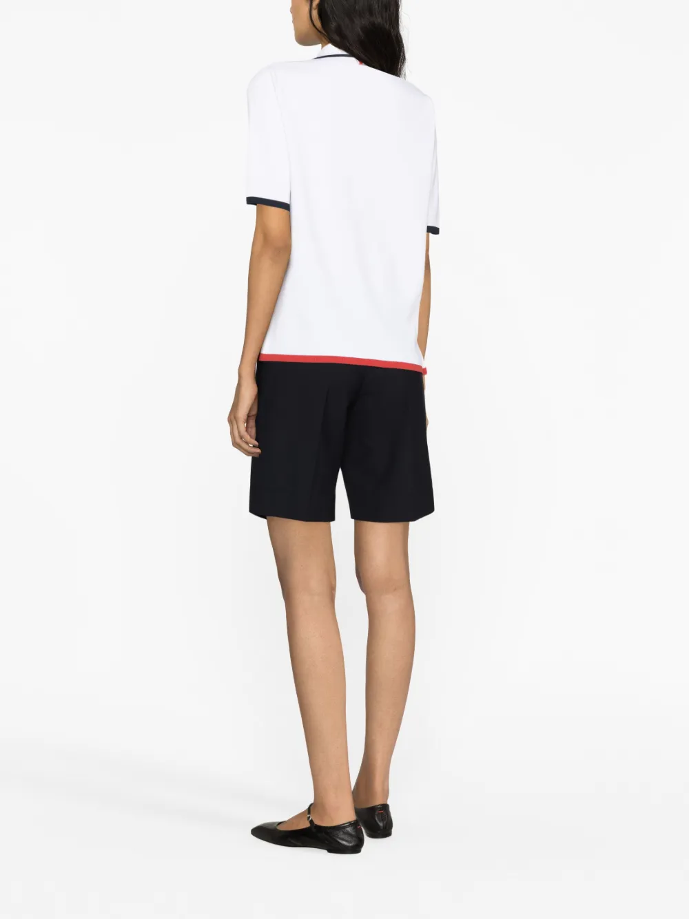 Thom Browne Boxy poloshirt Wit