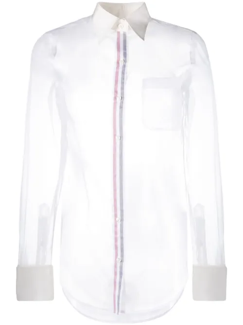 Chemise en soie à patte de boutonnage RWB - Thom Browne - Modalova