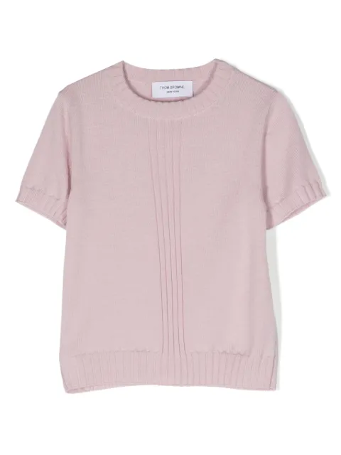 Thom Browne Kids playera con cuello redondo
