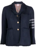 Thom Browne 4 Bar-stripe tweed jacket - Blue