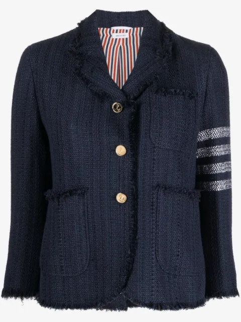 Thom Browne chamarra de tweed con motivo 4-Bar