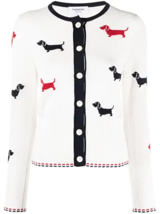Thom Browne Hector カーディガン | ホワイト | FARFETCH JP