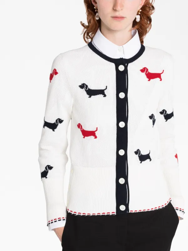 Thom Browne Hector カーディガン | ホワイト | FARFETCH JP