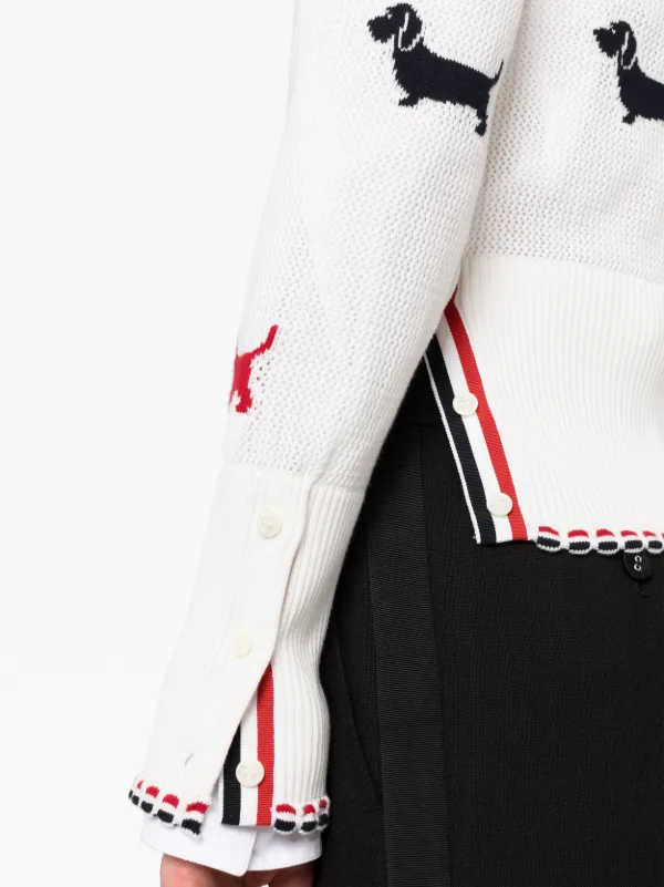 【関税込み】Thom Browne ホワイト＆ピンク Hector バッグ Thom Browne Hector check-pattern Handbag | White | FARFETCH
