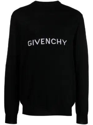 GIVENCHY-knits-Givenchy Logo-Knit Distressed Cotton Sweater. #givenchy # knits