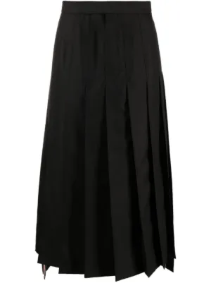 Pleated maxi 2024 skirt wool