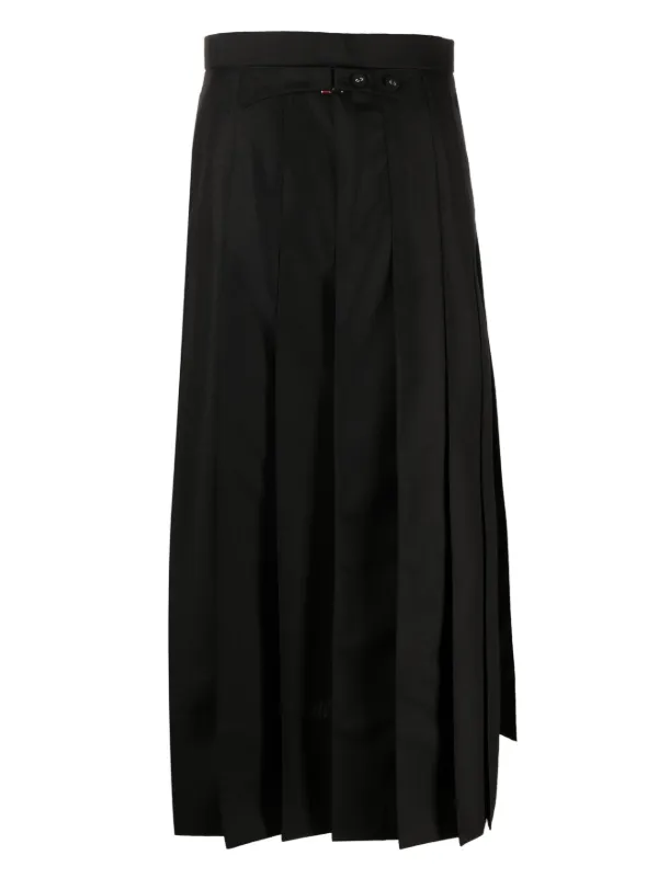スカート THOM BROWNE PLEATED WOOL SKIRT THOM BROWNE | Dropped Back Pleated Wool Skirt | Women | Lane
