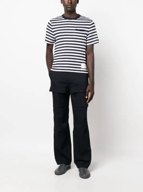 Thom Browne ボーダー Tシャツ | ブルー | FARFETCH JP