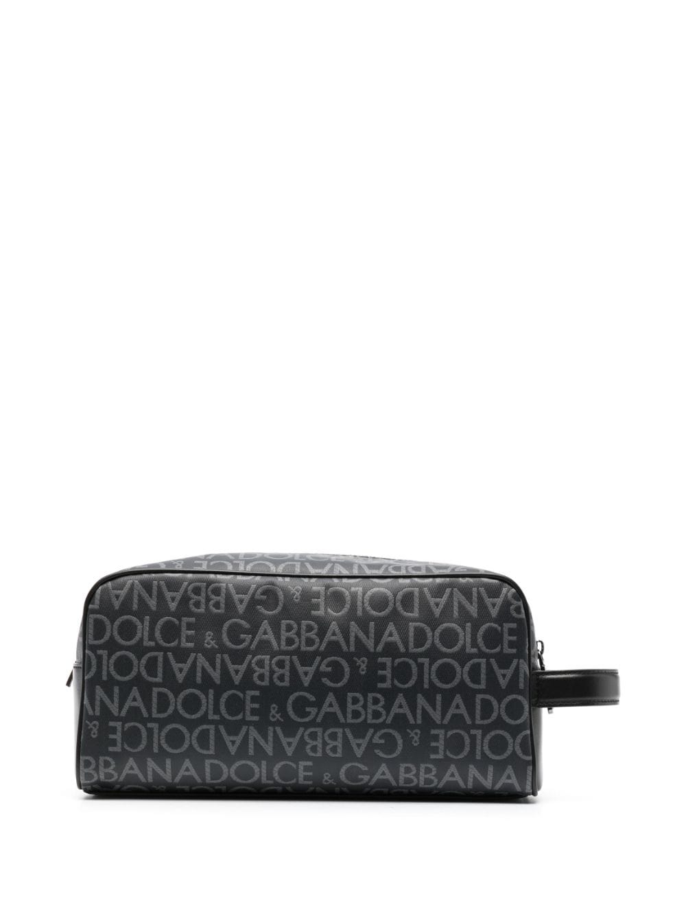 Shop Dolce & Gabbana Logo-print Wash Bag In Grey