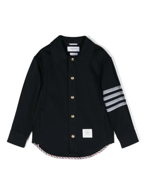 Thom Browne Kids long-sleeve cotton shirt jacket