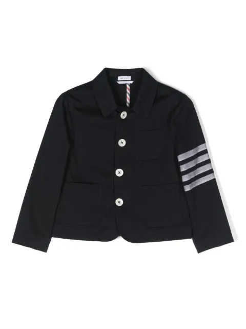 Thom Browne Kids blazer rayé à simple boutonnage