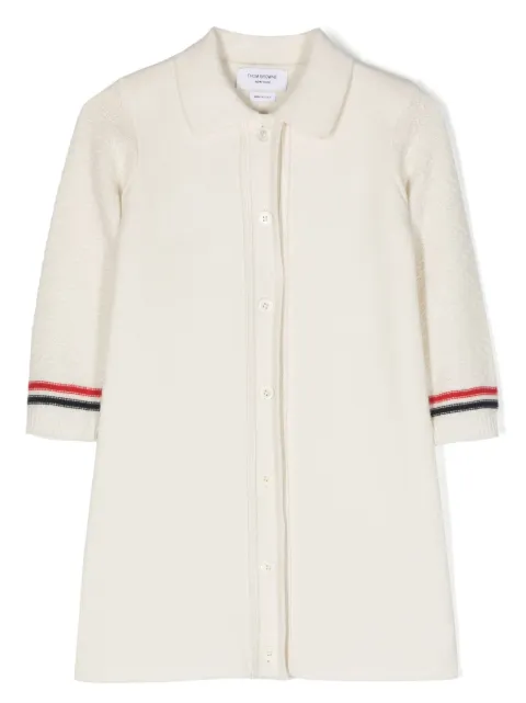 Thom Browne Kids RWB-stripe wool-cashmere dress
