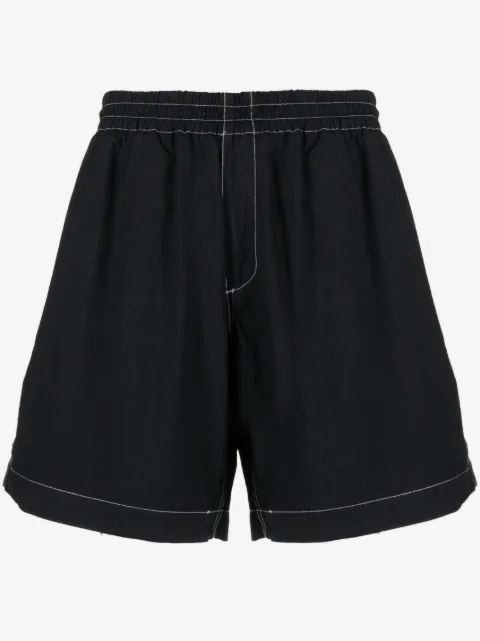 Sunnei contrast-stitching cotton shorts 