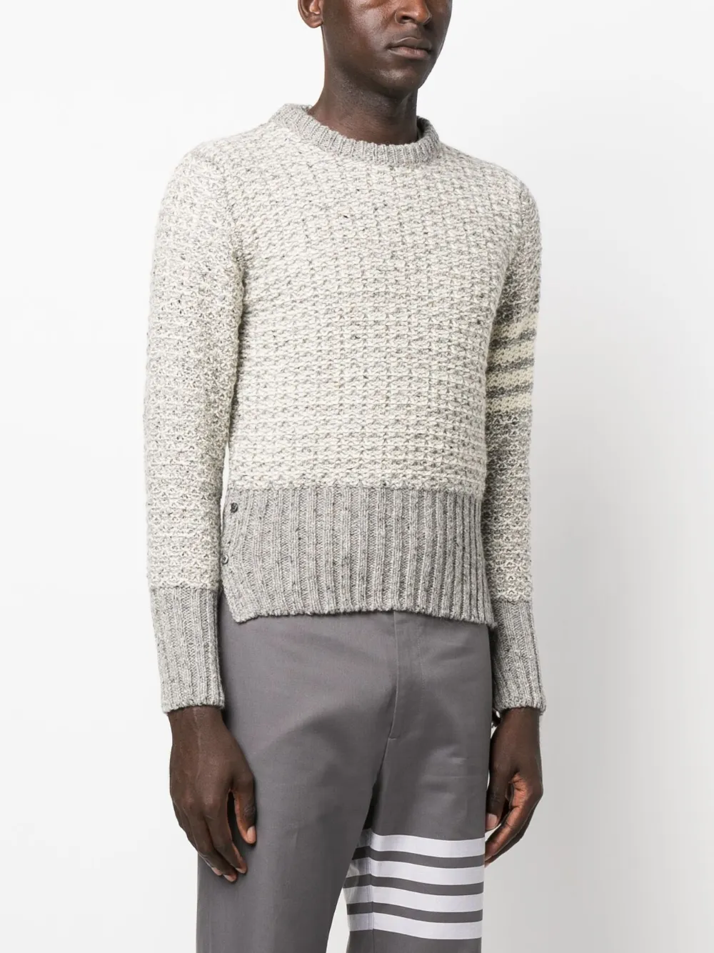 Thom Browne Trui met 4-Bar strepen Grijs
