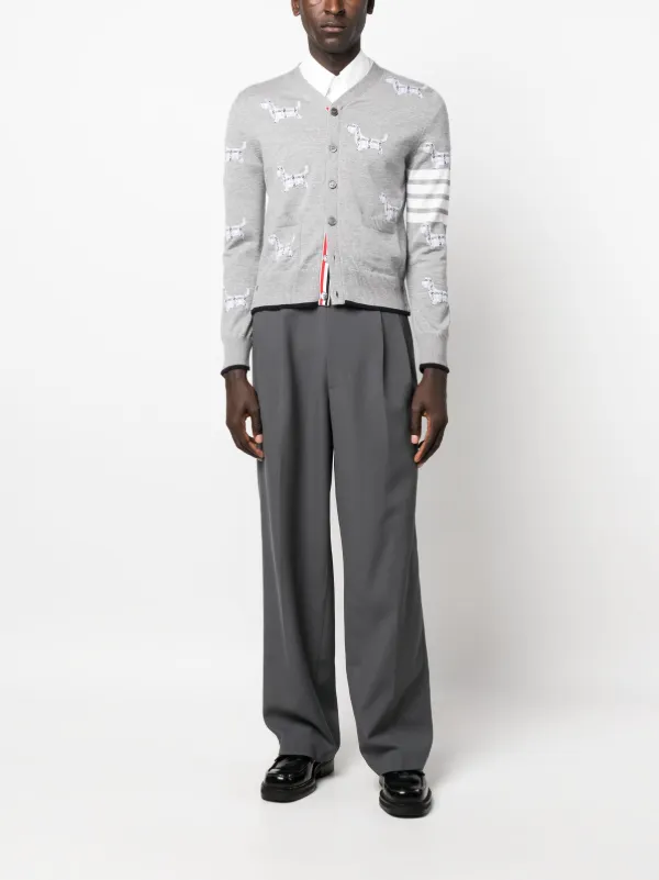 THOM BROWNE グレー カーディガン　4bar 三越伊勢丹 | THOM BROWNE/トムブラウン_women 通販 | 4 BAR V