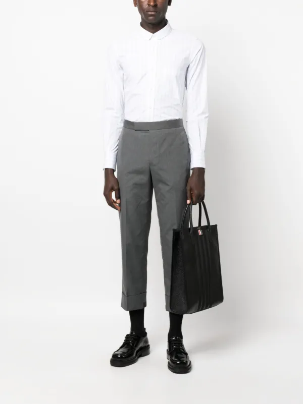 Thom Browne Striped long-sleeve Cotton Shirt | White