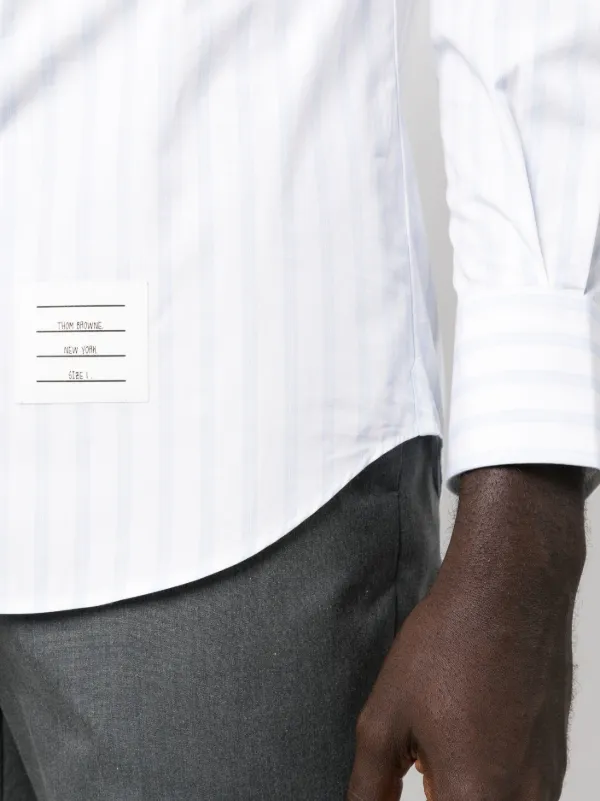 Thom Browne Striped long-sleeve Cotton Shirt | White