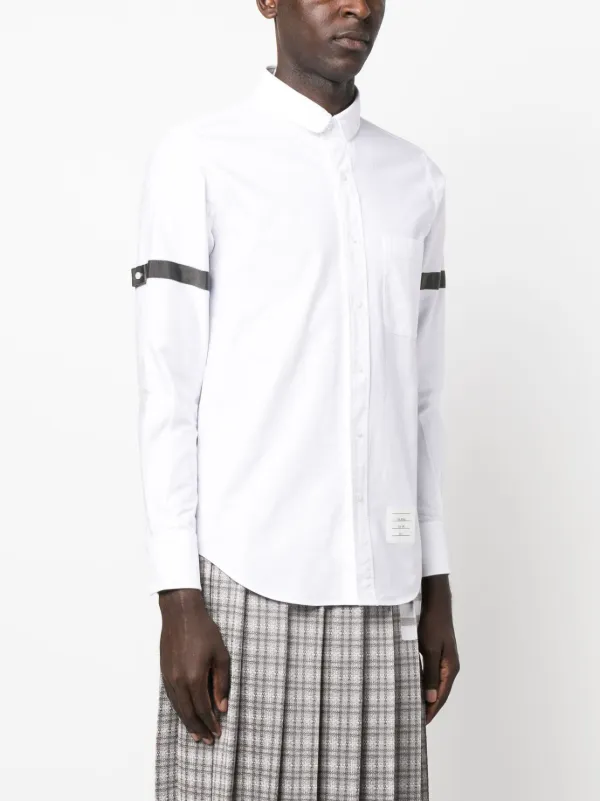 Thom Browne グログランアームバンド シャツ | ホワイト | FARFETCH JP