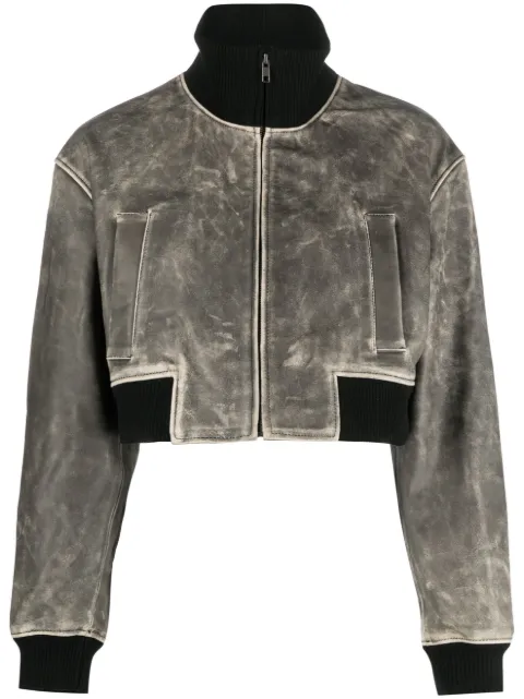 Manokhi cropped leather jacket 