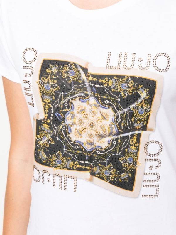LIU JO logo-print Cotton T-shirt - Farfetch